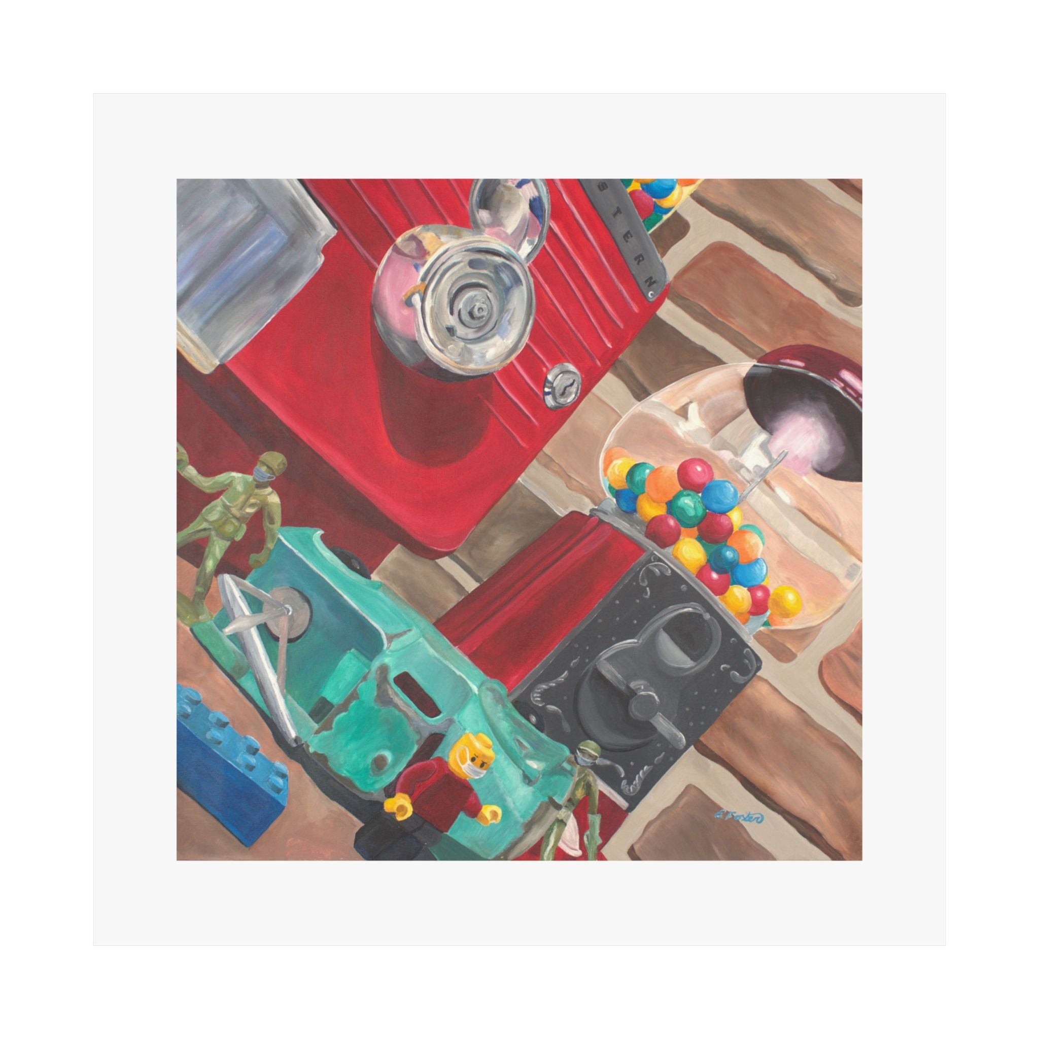 Retro Candy Machine Poster