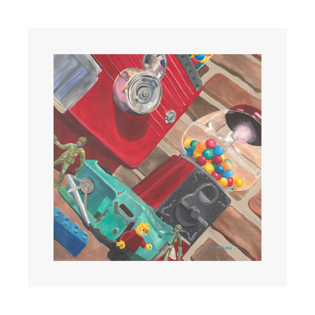 Retro Candy Machine Poster