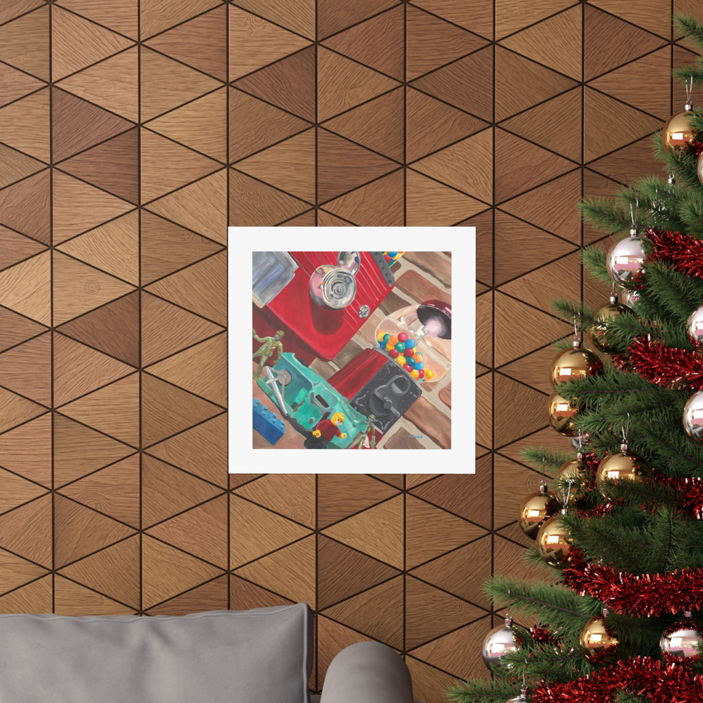 Retro Candy Machine Poster