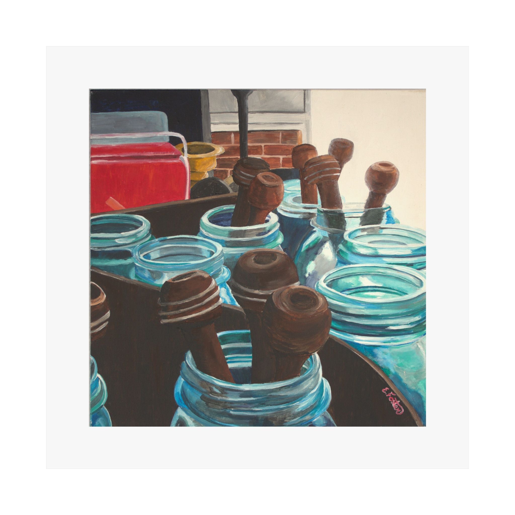 Sunday at the Shop Print — Matte Horizontal Poster for Kitchen Décor