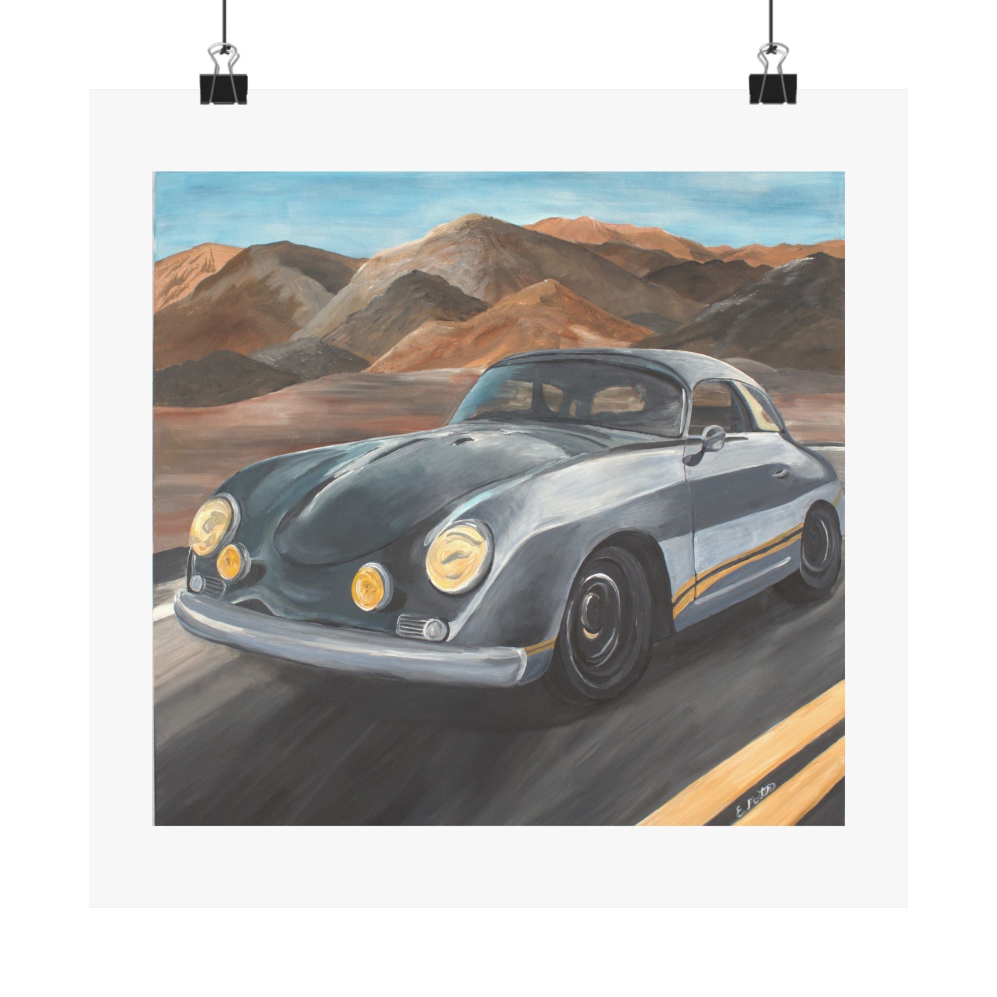 Road Trip Matte Poster — Retro Roadscape Wall Art
