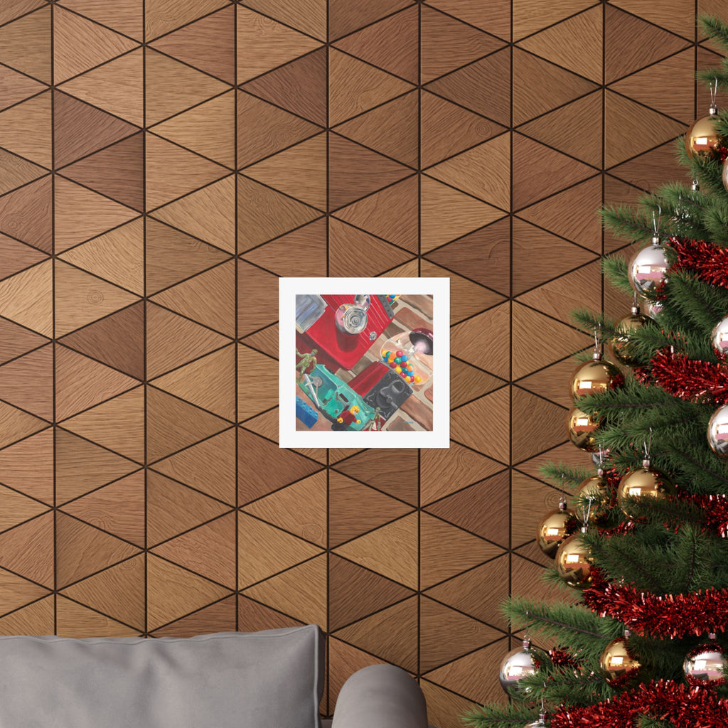 Retro Candy Machine Poster