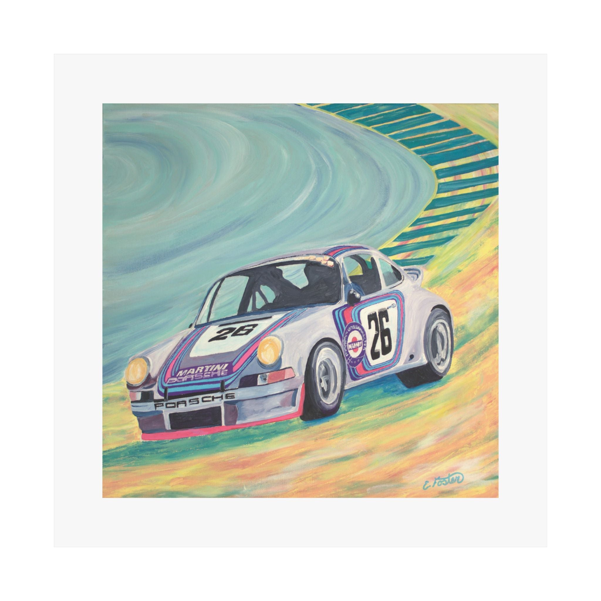 Go Fast — Porsche 26 Matte Horizontal Print