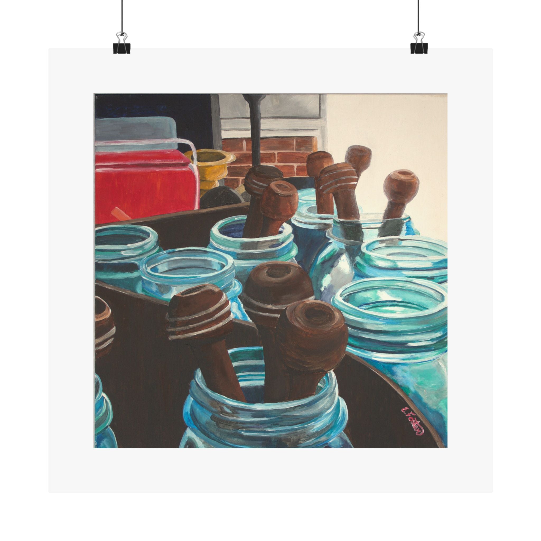 Sunday at the Shop Print — Matte Horizontal Poster for Kitchen Décor