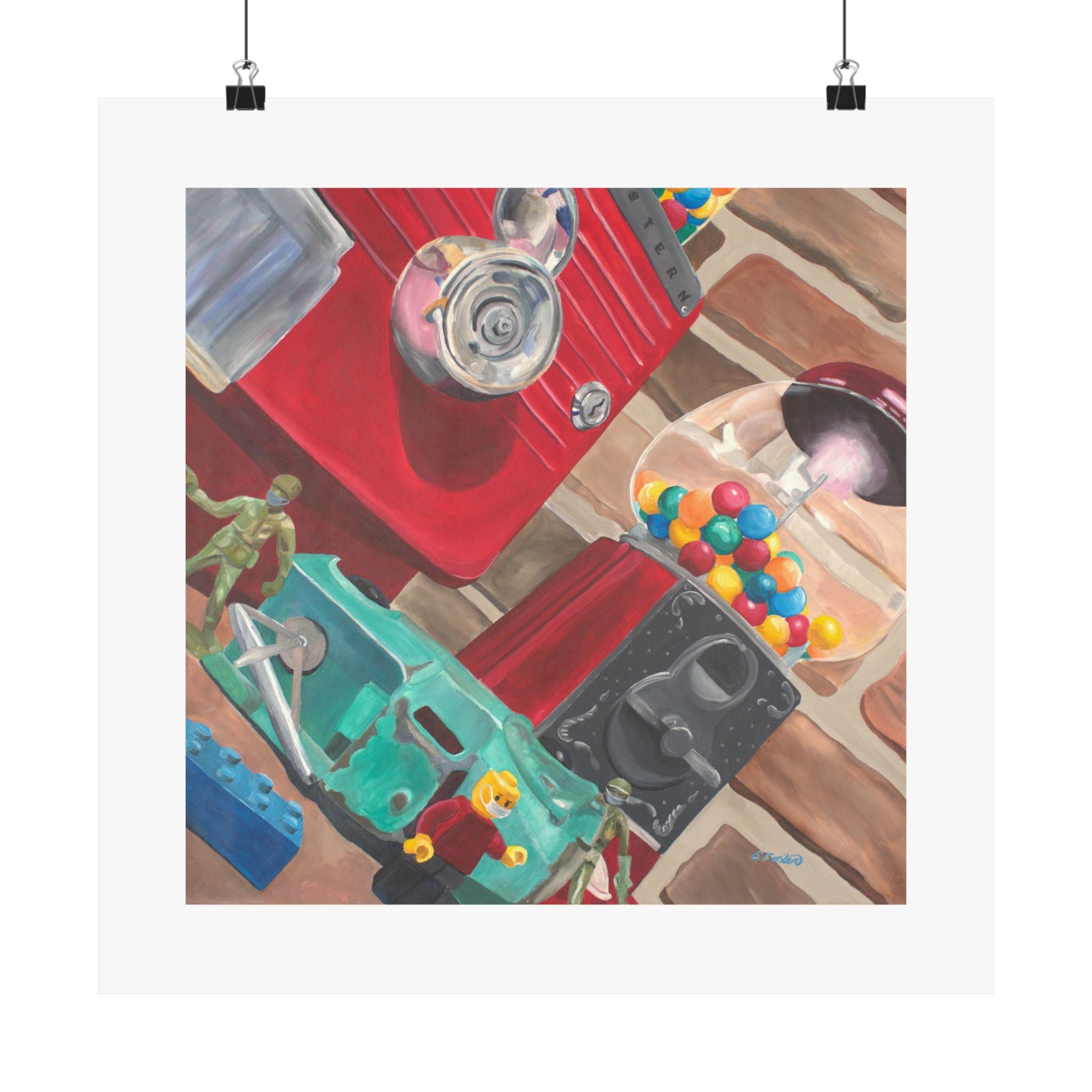 Retro Candy Machine Poster