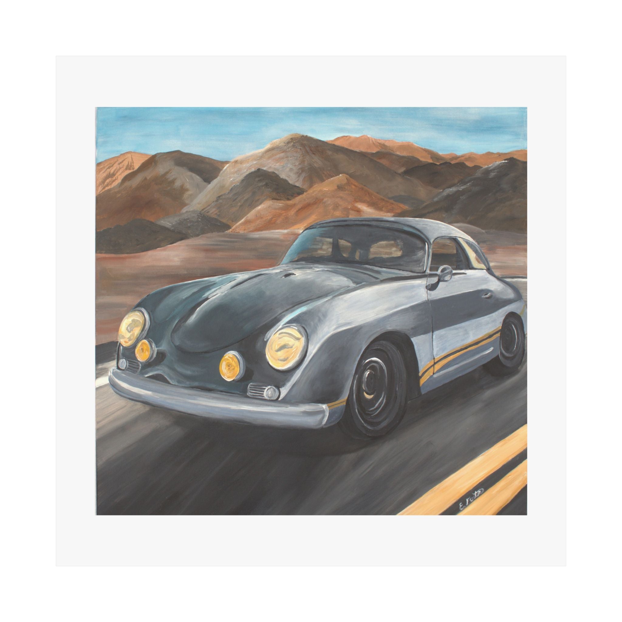 Road Trip Matte Poster — Retro Roadscape Wall Art