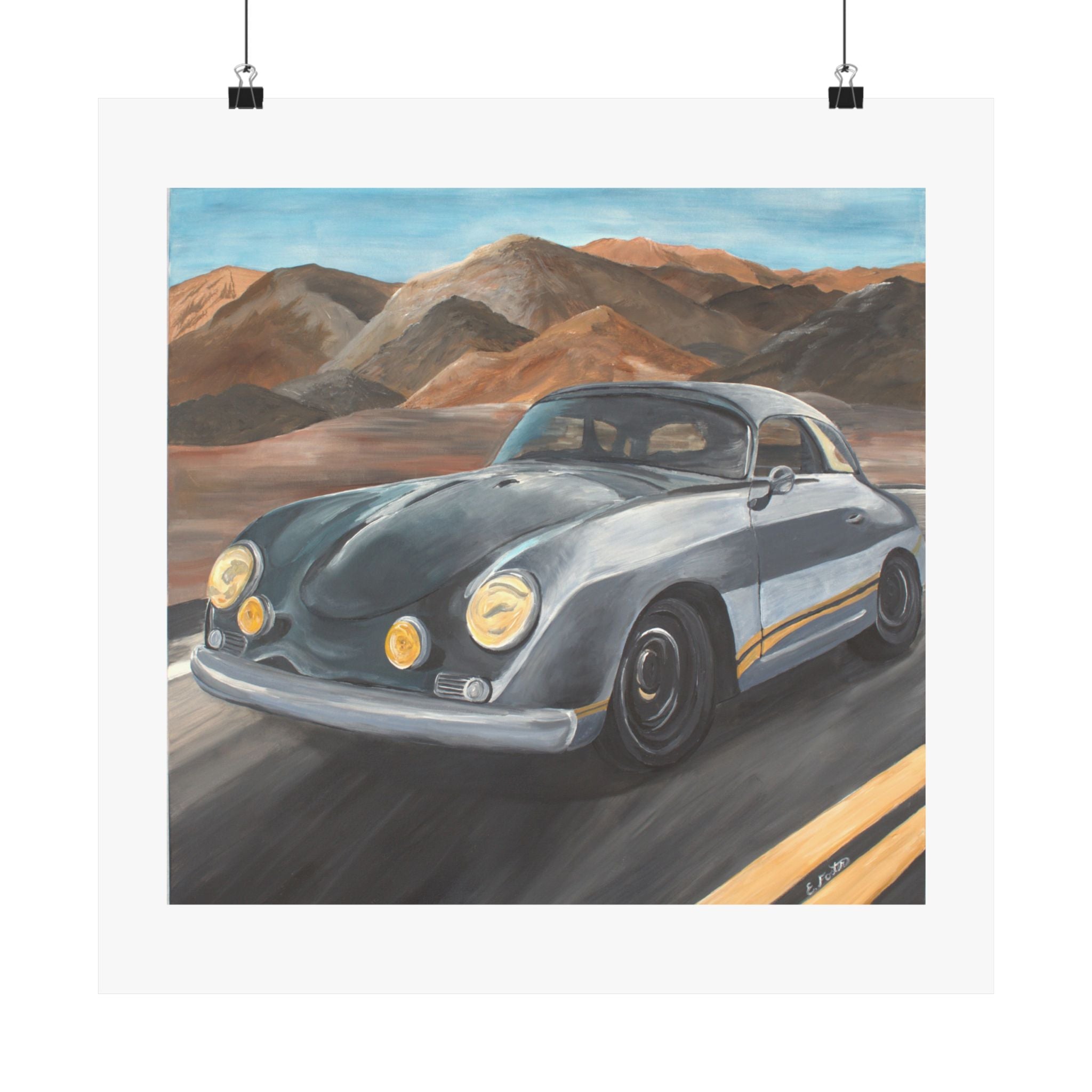 Road Trip Matte Poster — Retro Roadscape Wall Art